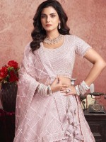 Light Pink Premium Net Lehenga Choli